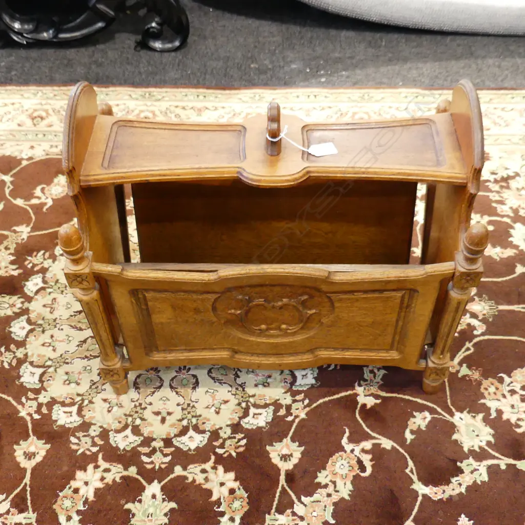 WOODEN MAGAZINE RACK W.520mm Image 1++