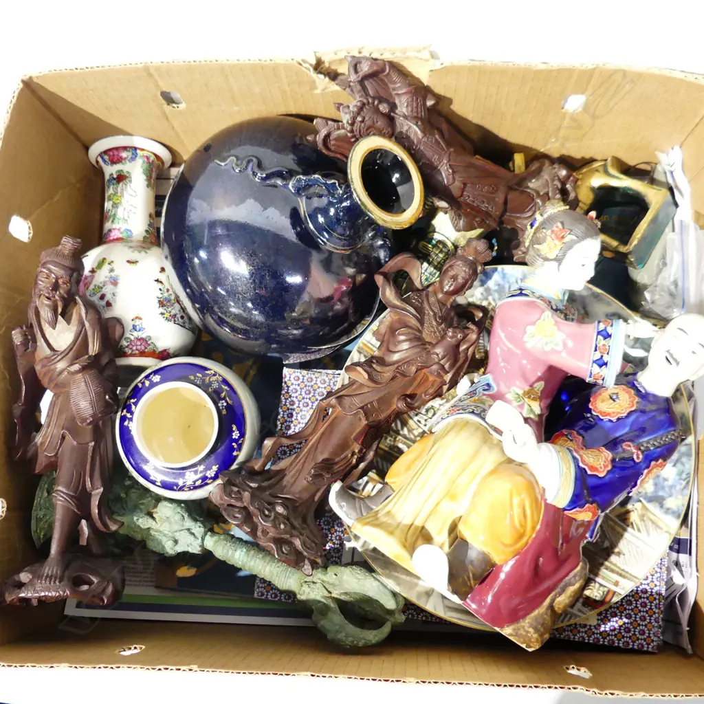BOX LOT ASST. ORIENTAL PCES Image 1++