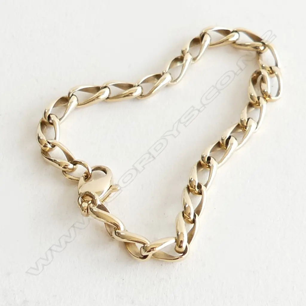 9CT BRACELET 12.5 GRAMS (19.5 cm long) 12.7gms Image 1++