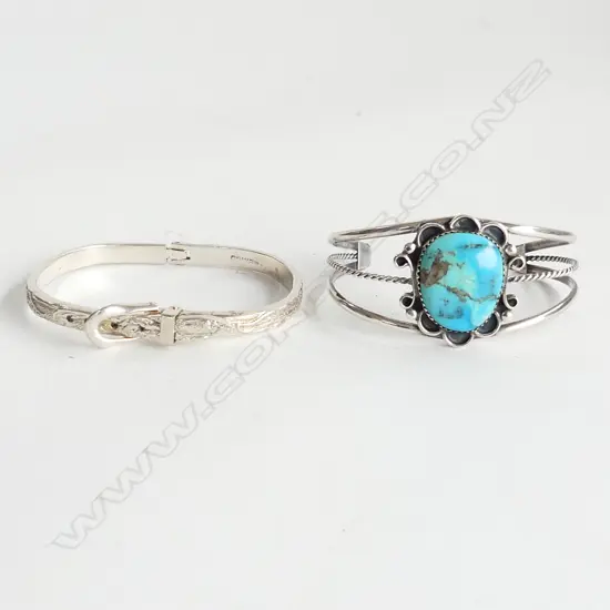  2 SILVER BANGLES 