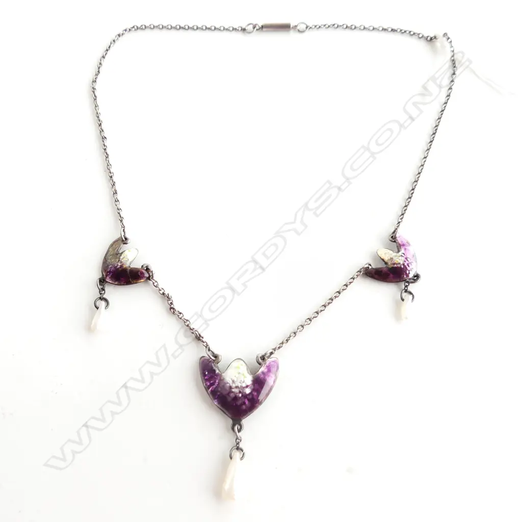 STG SILVER & ENAMEL ARTS & CRAFTS NECKLACE Image 1++