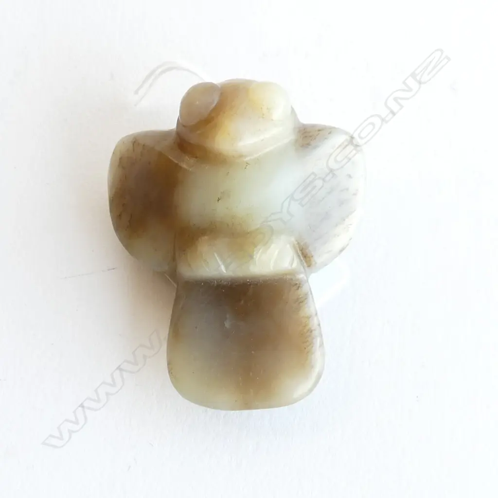 CHINESE JADE CARVED OWL WINGS OUTSTRETCHED L.50mm Image 1++