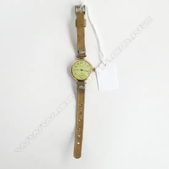   9CT GOLD WALTHAM WRIST WATCH NOT WORKING
