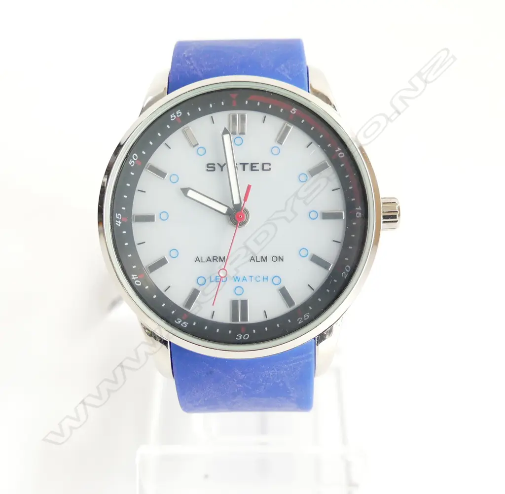BOX LOT SYSTEC WRIST WATCHES  BATTERY LED WITH ALARM Image 1++