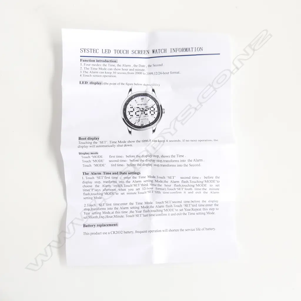 BOX LOT SYSTEC WRIST WATCHES  BATTERY LED WITH ALARM Image 1++