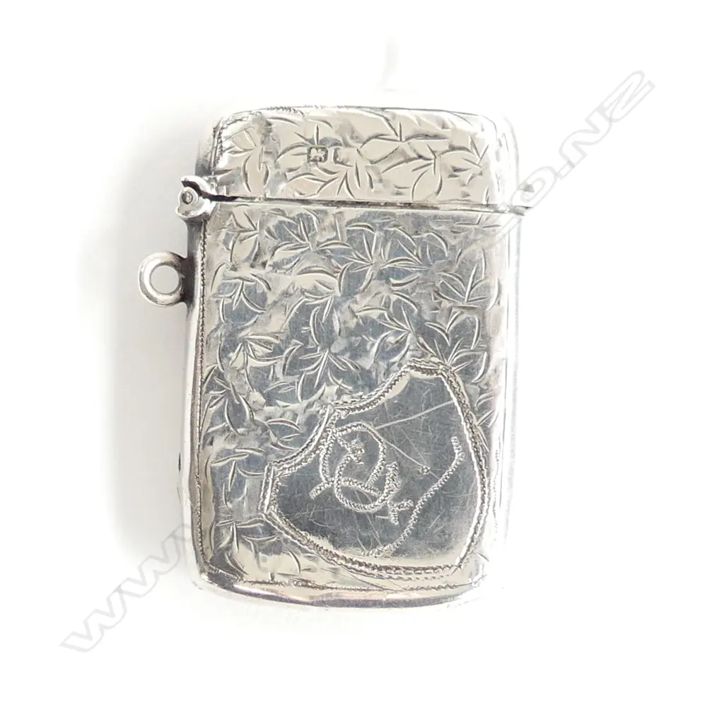STERLING SILVER VESTA CASE CHESTER 1906 Image 1++