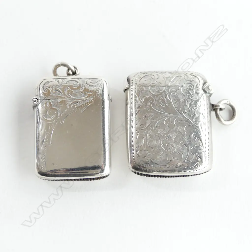 2 STG SILVER VESTA'S, BIRM. 1857 & 1896  37GMS Image 1++