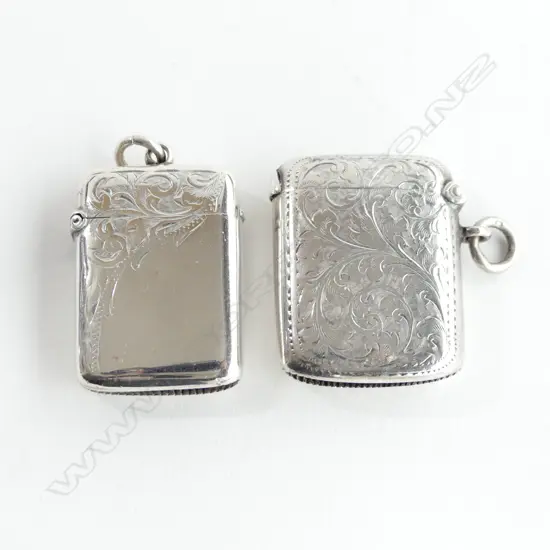2 STG SILVER VESTA'S, BIRM. 1857 & 1896  37GMS