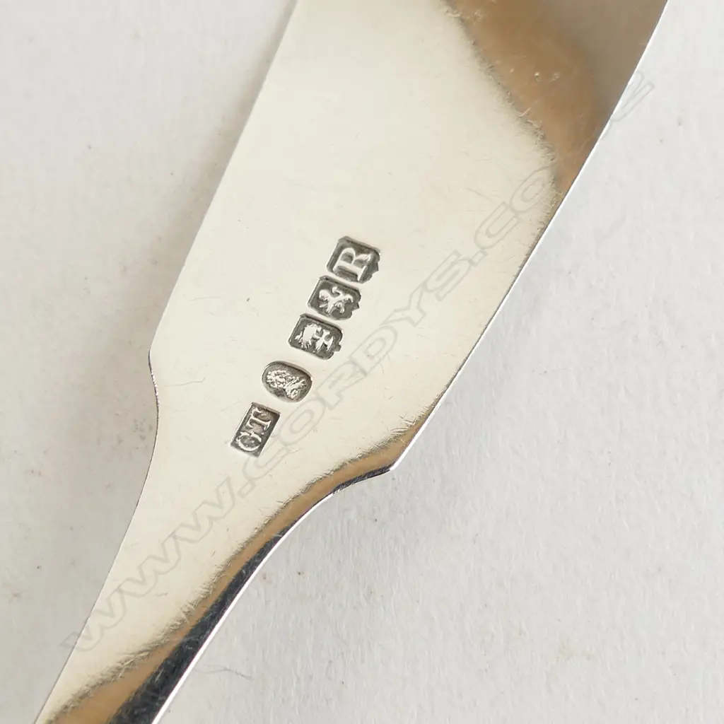 STG SILVER  FIDDLE PATTERN SAUCE LADLE L.170mm 41GMS MONOGRAMMED Image 1++