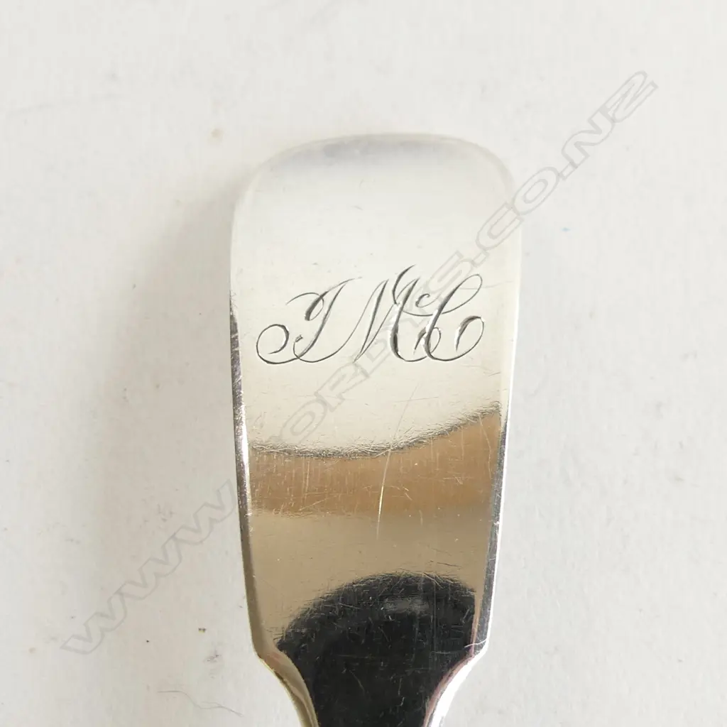 STG SILVER  FIDDLE PATTERN SAUCE LADLE L.170mm 41GMS MONOGRAMMED Image 1++