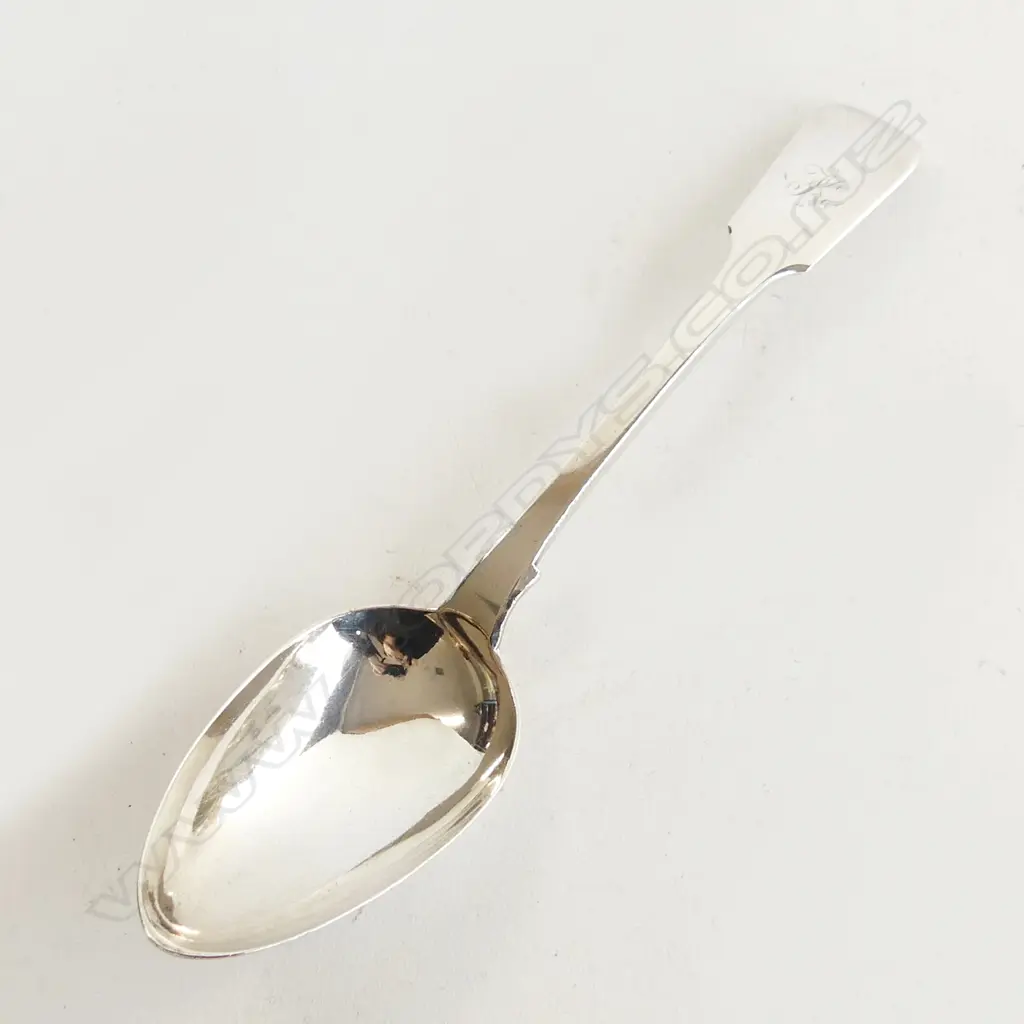 STG SILVER FIDDLE PATTERN SERVING SPOON, MONOGRAMMED 'K'  LONDON 1813, 78GMS  Image 1++