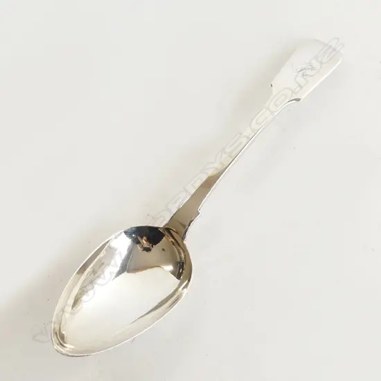 STG SILVER FIDDLE PATTERN SERVING SPOON, MONOGRAMMED 'K'  LONDON 1813, 78GMS 