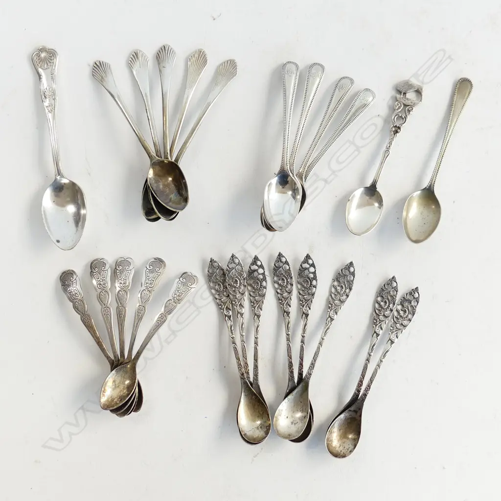 24 ASST SILVER PLATED COFFEE SPOONS  Image 1++