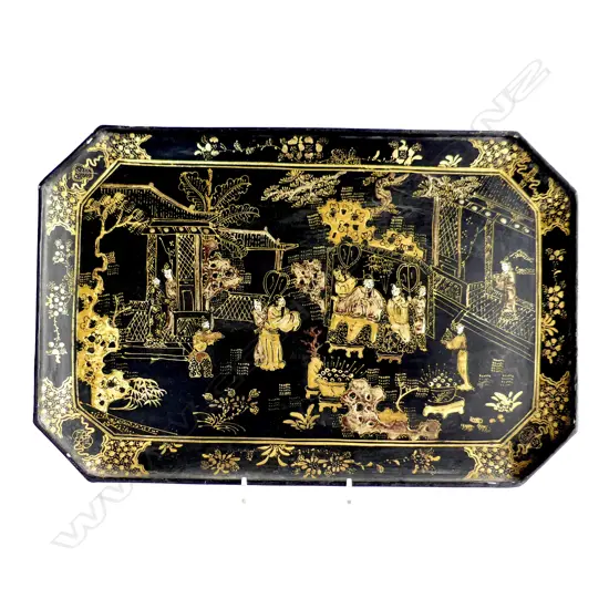 VINTAGE CHINESE LACQUER TRAY 250x380mm