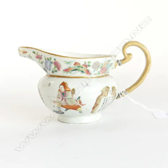 CHINESE FAMILLE ROSE JUG (FAULTS) 100mm dia