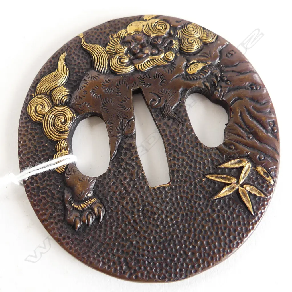 JAPANESE BRONZE TSUBA  80mm dia Image 1++