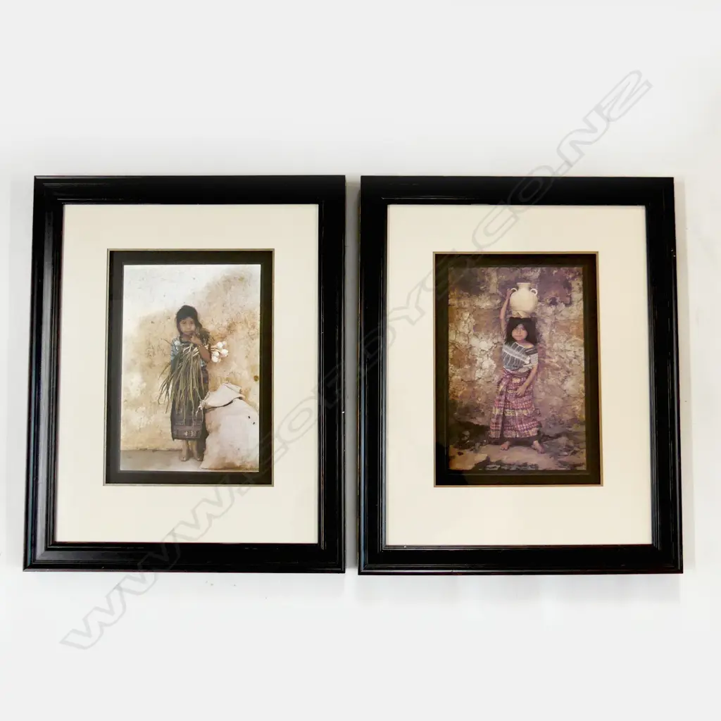 2 FRAMED PHOTOGRAPHIC PRINTS - NEPALESE GIRLS,  230 X 320mm Image 1++