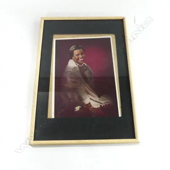 SIGNED WINIFRED ATWELL FRAMED PHOTOGRAPH  170 X 240mm
