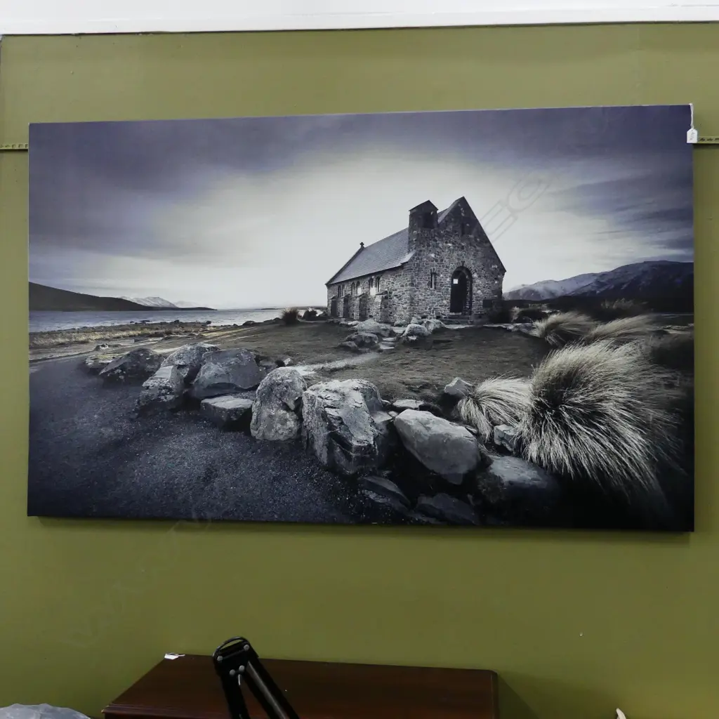LG CANVAS PRINT - STONE CHURCH OF THE GOOD SHEPHERD, TEKAPO 1100x1800mm Image 1++