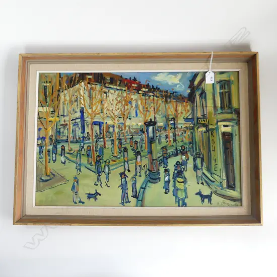 NILS OBERG (1912-1997) PARIS STREET SCENE 1943, OIL ON BOARD, SIGNED 590 X 400mm