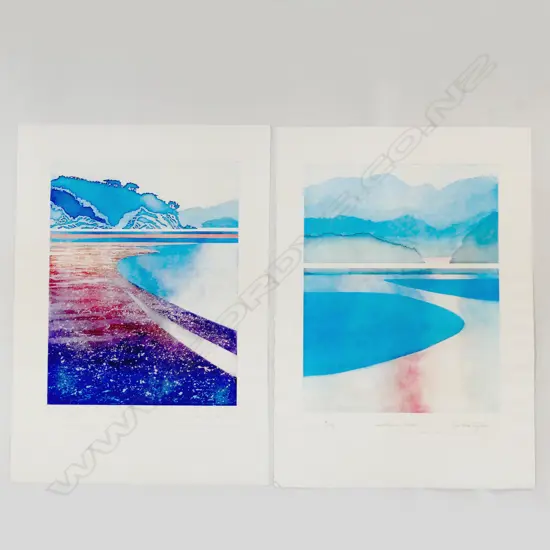 2 UNFRAMED CYNTHIA TAYLOR NUMBERED  SIGNED PRINTS L720 W 500MM