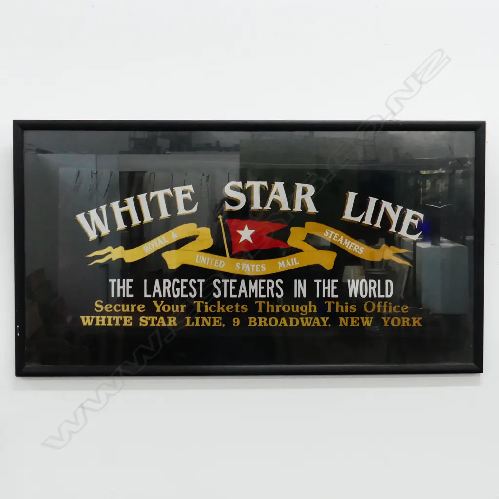 REPRO WHITE STAR LINE SHIPPING PRINT 510x950mm Image 1++