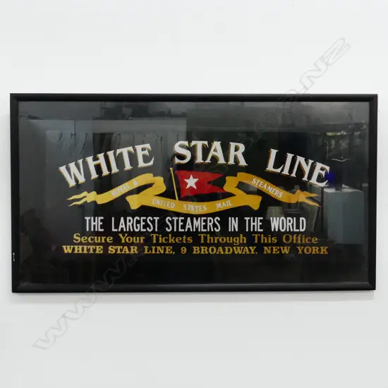 REPRO WHITE STAR LINE SHIPPING PRINT 510x950mm