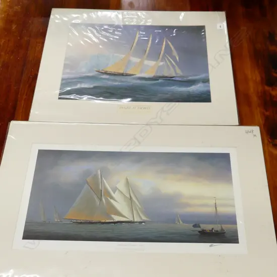 2 YACHTING PRINTS 370x680MM