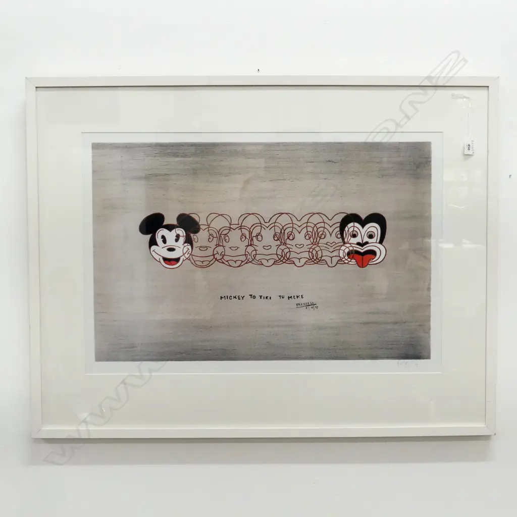 DICK FRIZZELL, 'FROM MICKEY TO TIKI TU MEKE' PRINT, 505 x 750mm Image 1++
