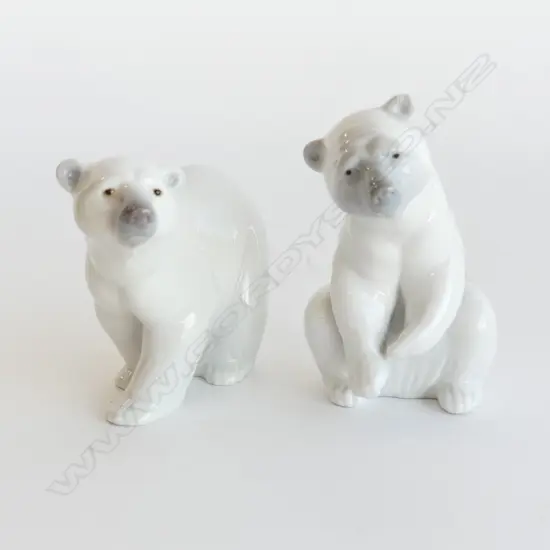 2 LLADRO POLAR BEARS H.115mm