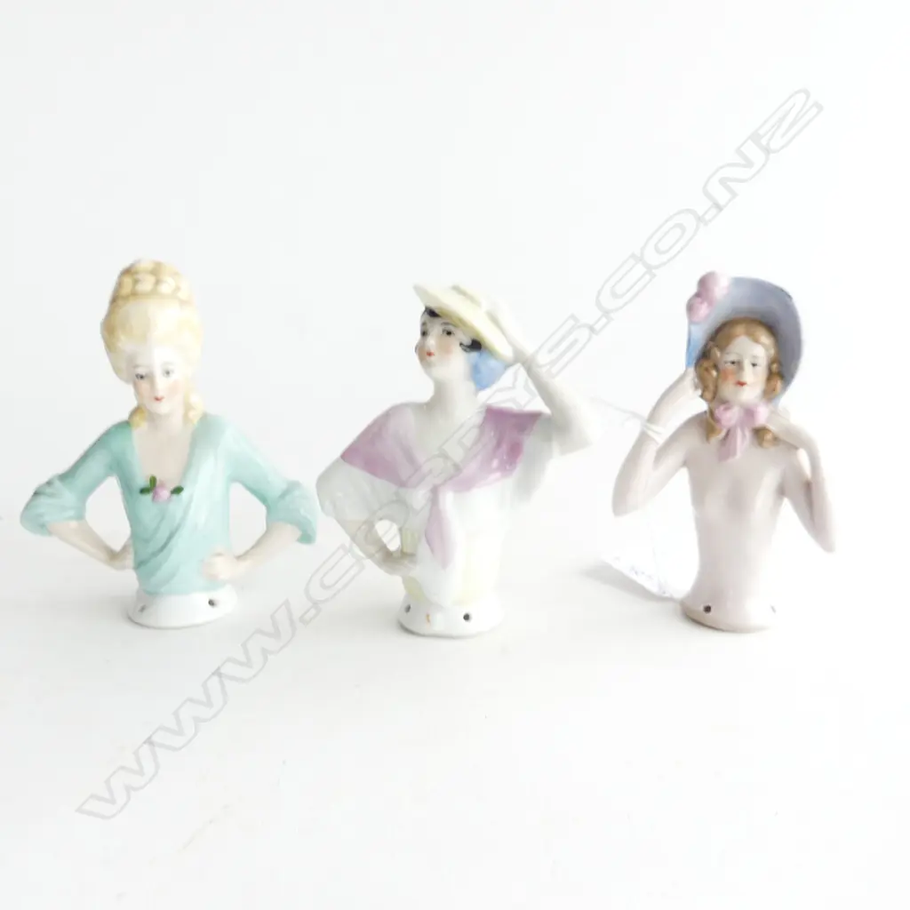 3 VINTAGE HALF DOLLS H.105mm Image 1++
