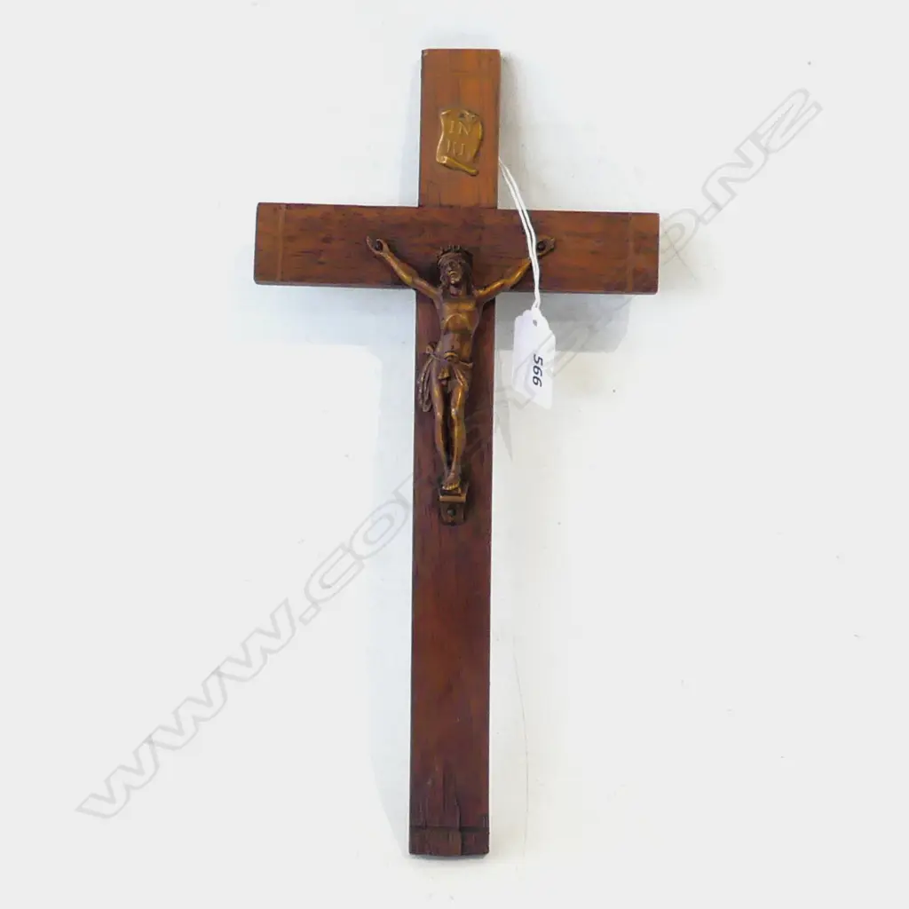 VINTAGE WALL HUNG CRUCIFIX H. 300mm Image 1++