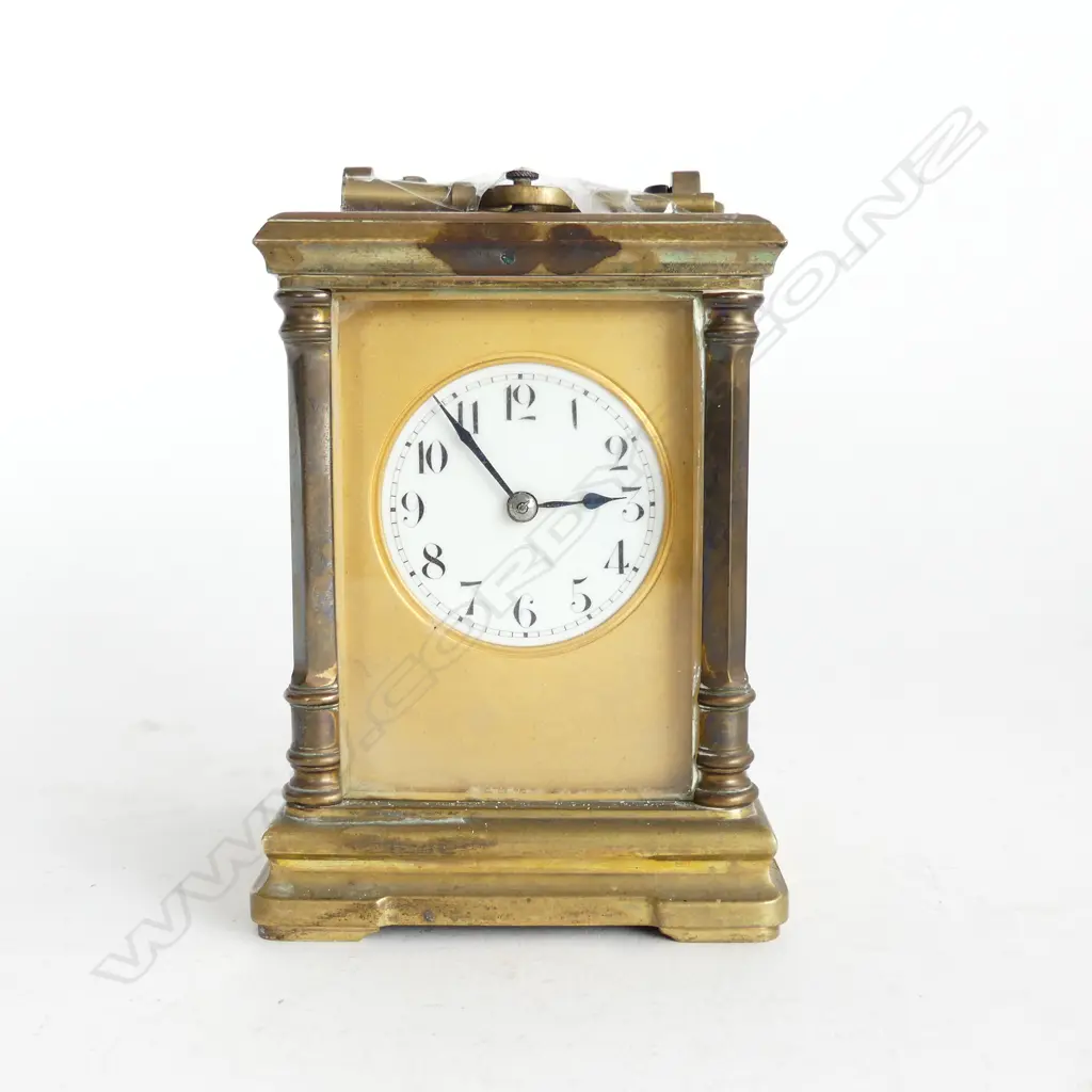 LATE 19THC REPEATING CARRIAGE CLOCK, NEEDS SOME ATTENTION, H.130mm, W.90mm Image 1++