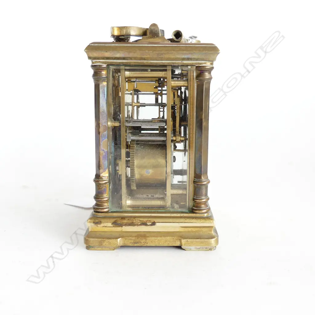 LATE 19THC REPEATING CARRIAGE CLOCK, NEEDS SOME ATTENTION, H.130mm, W.90mm Image 1++