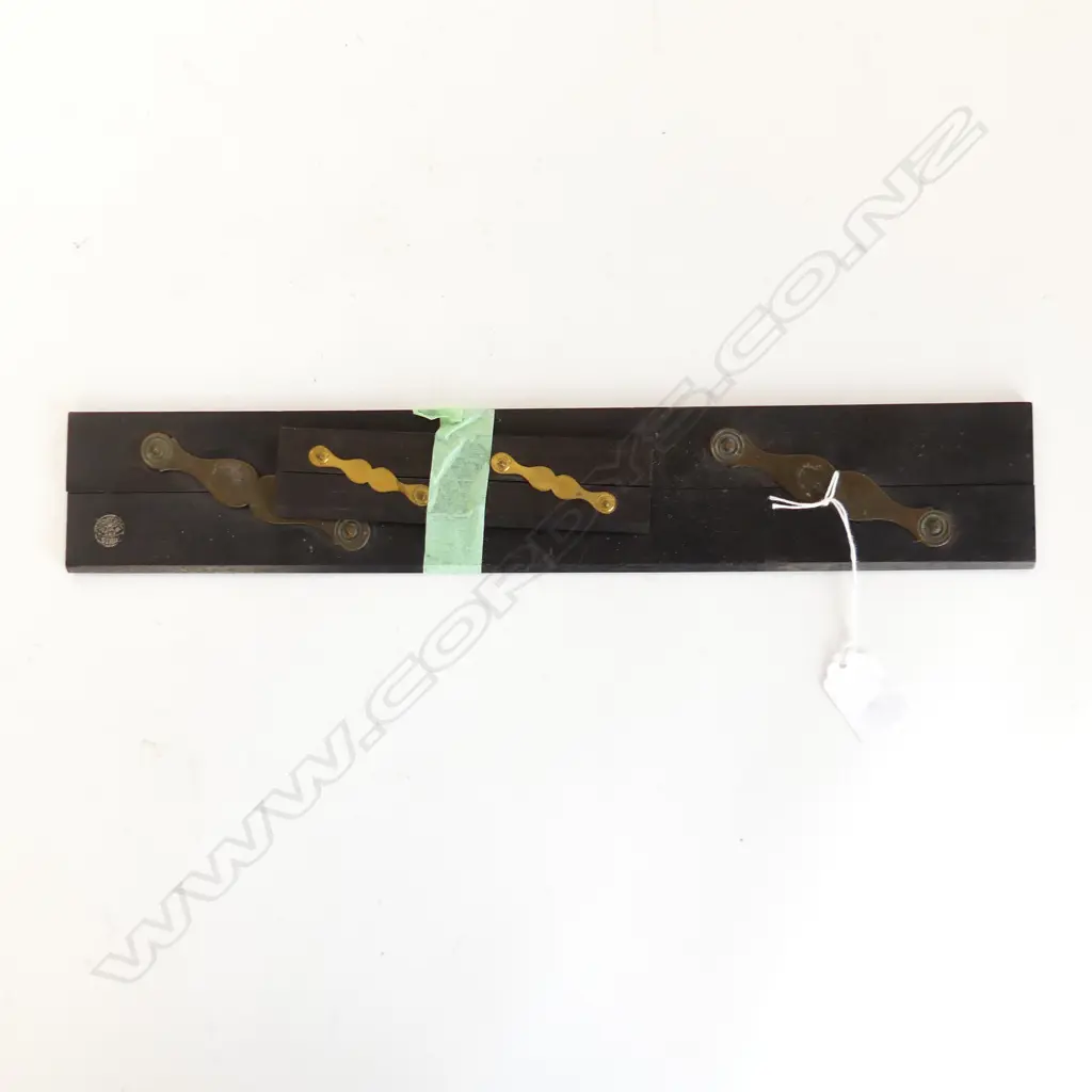 2 EBONY PARALLEL RULERS L.400 / 150mm Image 1++