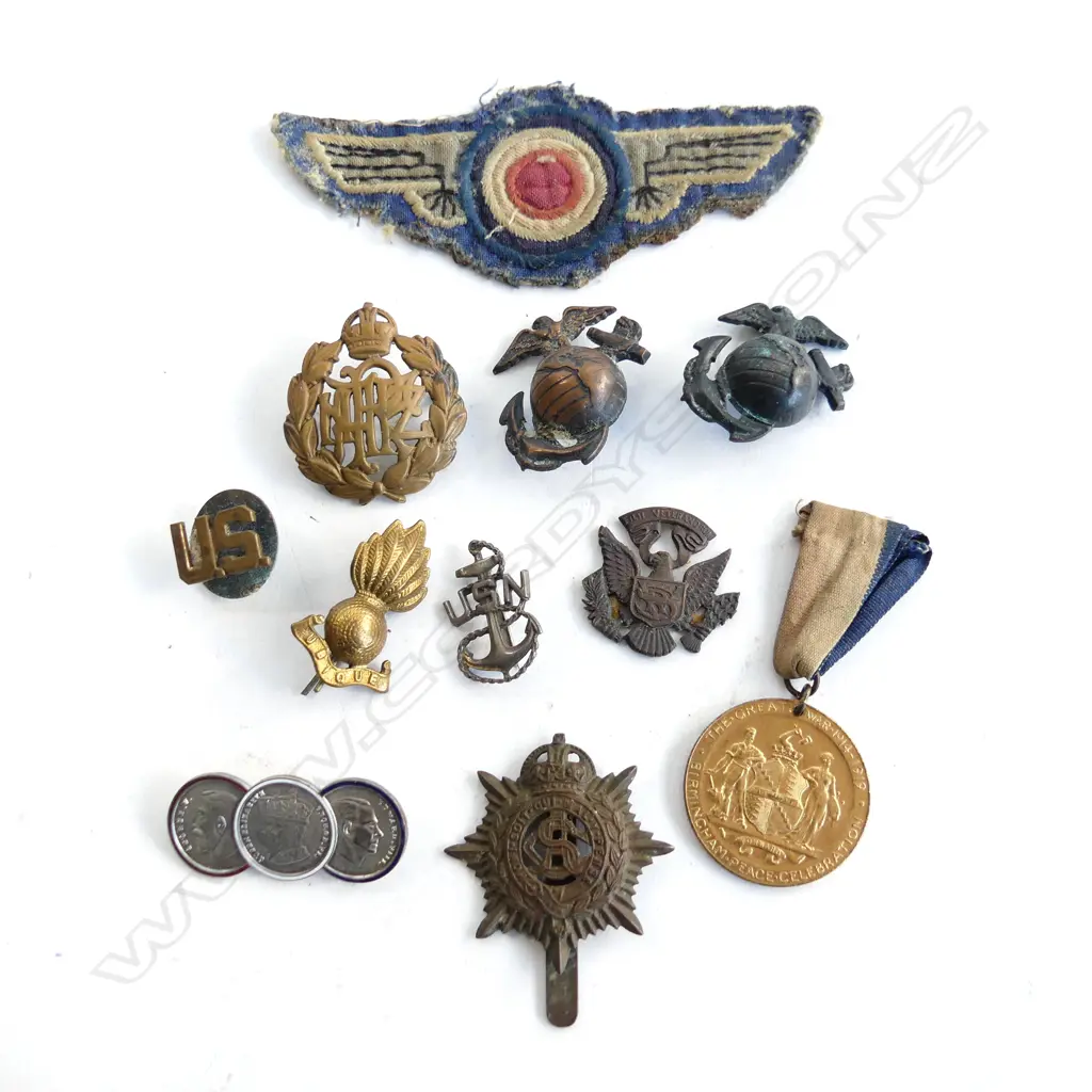 11 ASST OLD MEDALS, BADGES ETC  Image 1++