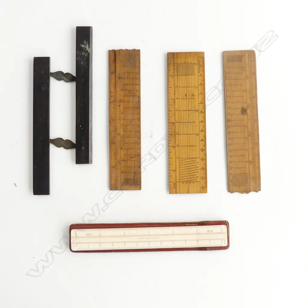5 ASST. ANTIQUE RULERS Image 1++