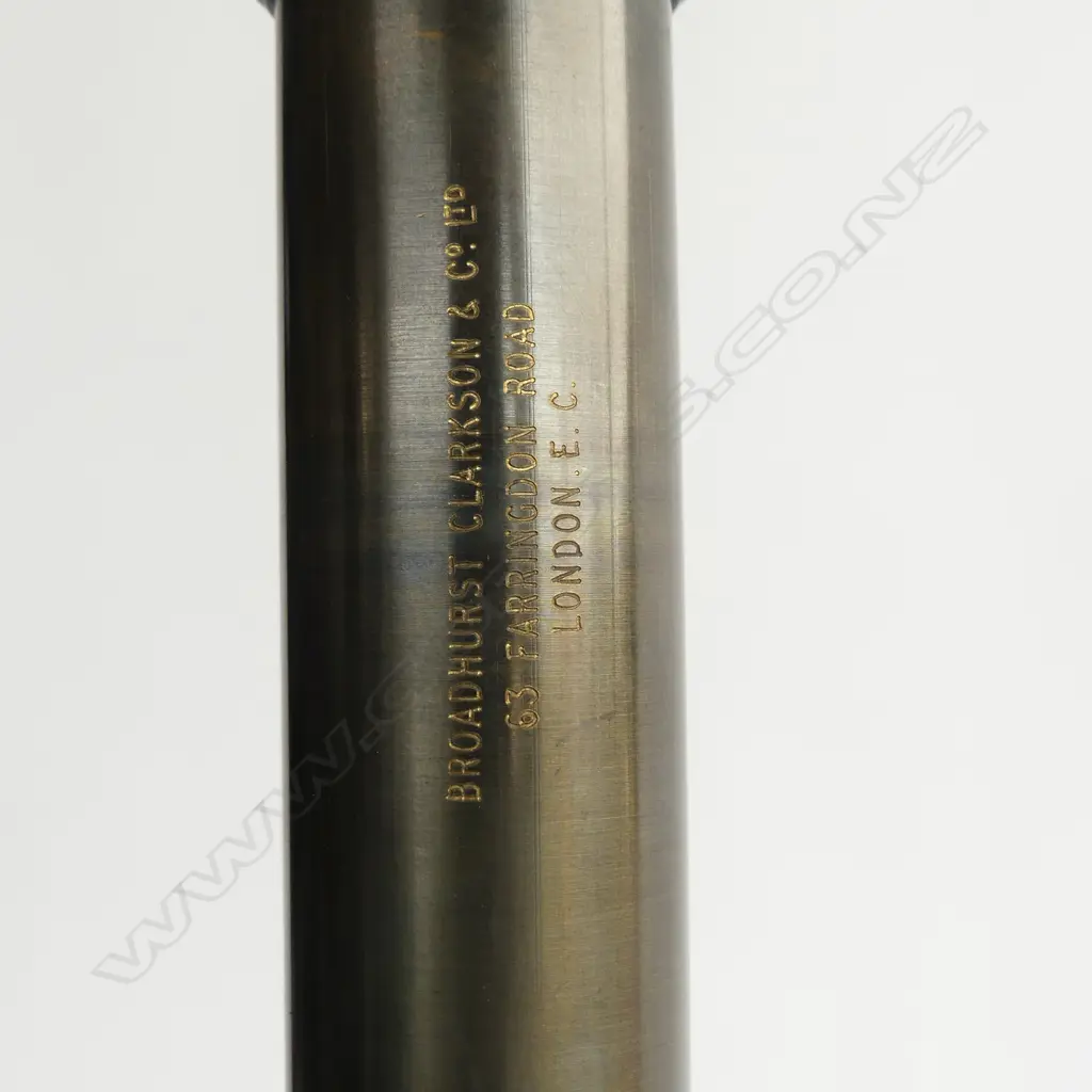 ANTIQUE 7 DRAW TELESCOPE IN LEATHER CASE - BROADHURST CLARKSON L.1030 / 300mm Image 1++