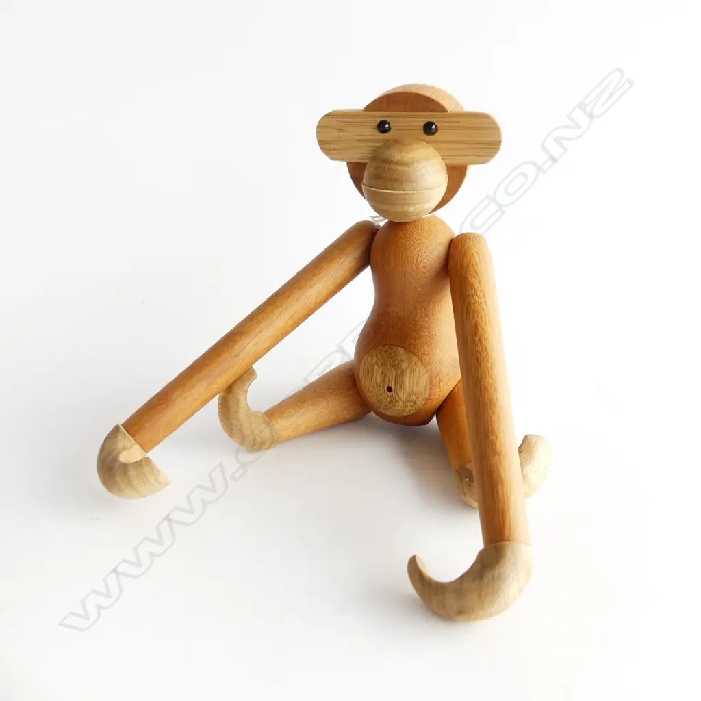 WOODEN DANISH KAY BOJESEN-STYLE MONKEY, H. 190MM Image 1++