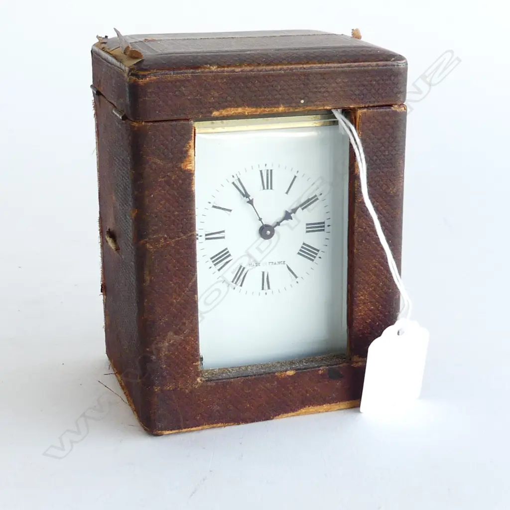 FRENCH CARRIAGE CLOCK (small chip to glass - not running), CASED H.110mm Image 1++