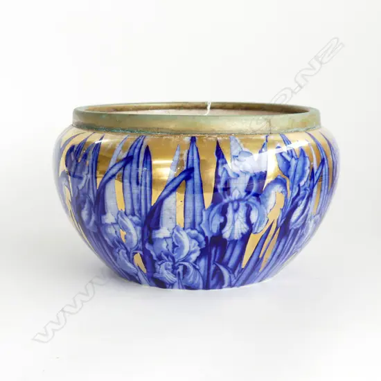WARDLE BLUE IRIS JARDINIERE 255mm dia