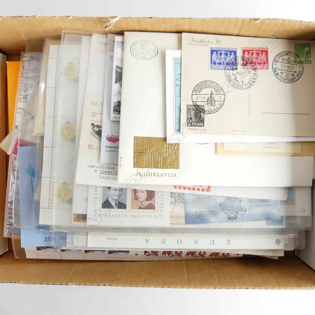 STAMP COLLECTION; MOSTLY EUROPEAN SHEETS, COVERS, PACKS Image 1++