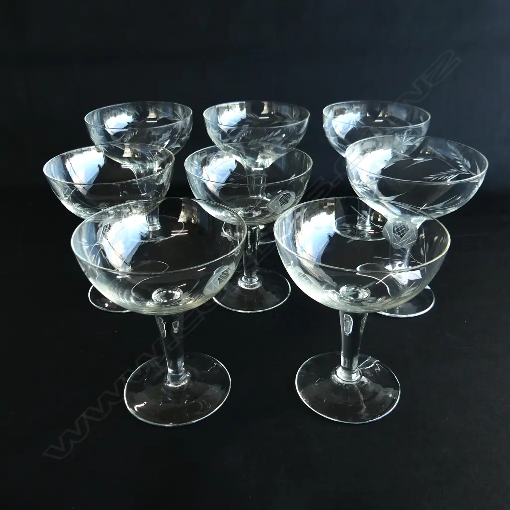 8 CHAMPAGNE COUPES (4 HOLLOW STEM) H.115mm Image 1++