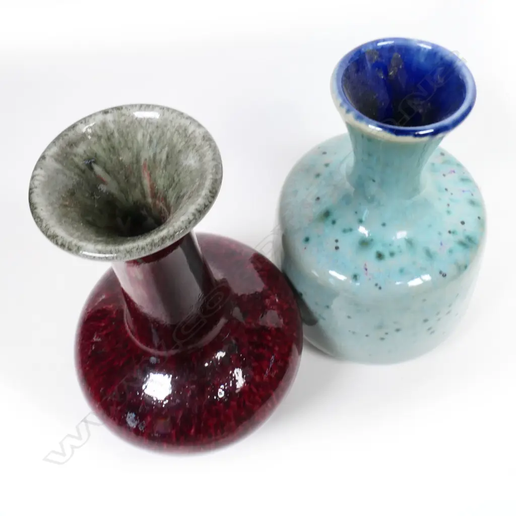 Two Cobridge Stoneware high fired Ruskin type vases, Image 1++