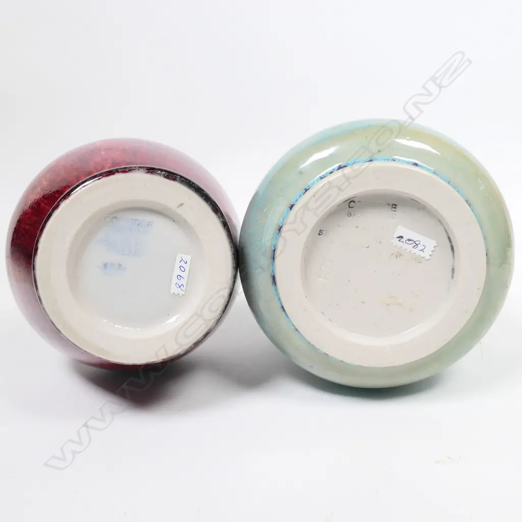 Two Cobridge Stoneware high fired Ruskin type vases, Image 1++