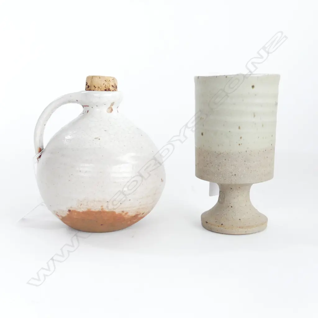 LEN CASTLE SMALL CARAFE & COLIN PEARSON GOBLET Image 1++
