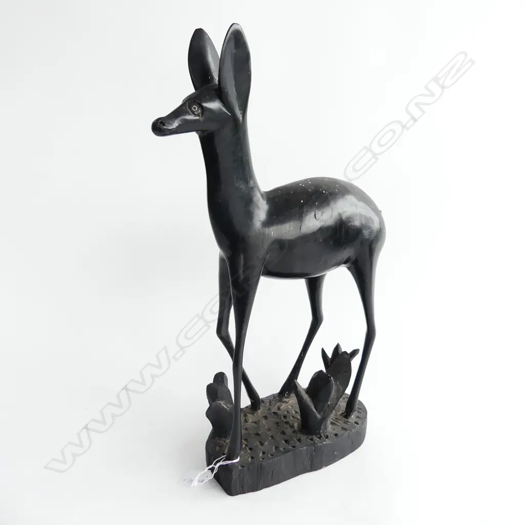 CARVED WOODEN DEER H.465mm Image 1++