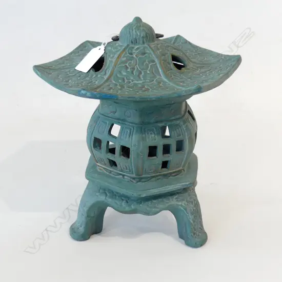 CERAMIC ORIENTAL TEMPLE LANTERN H.230mm