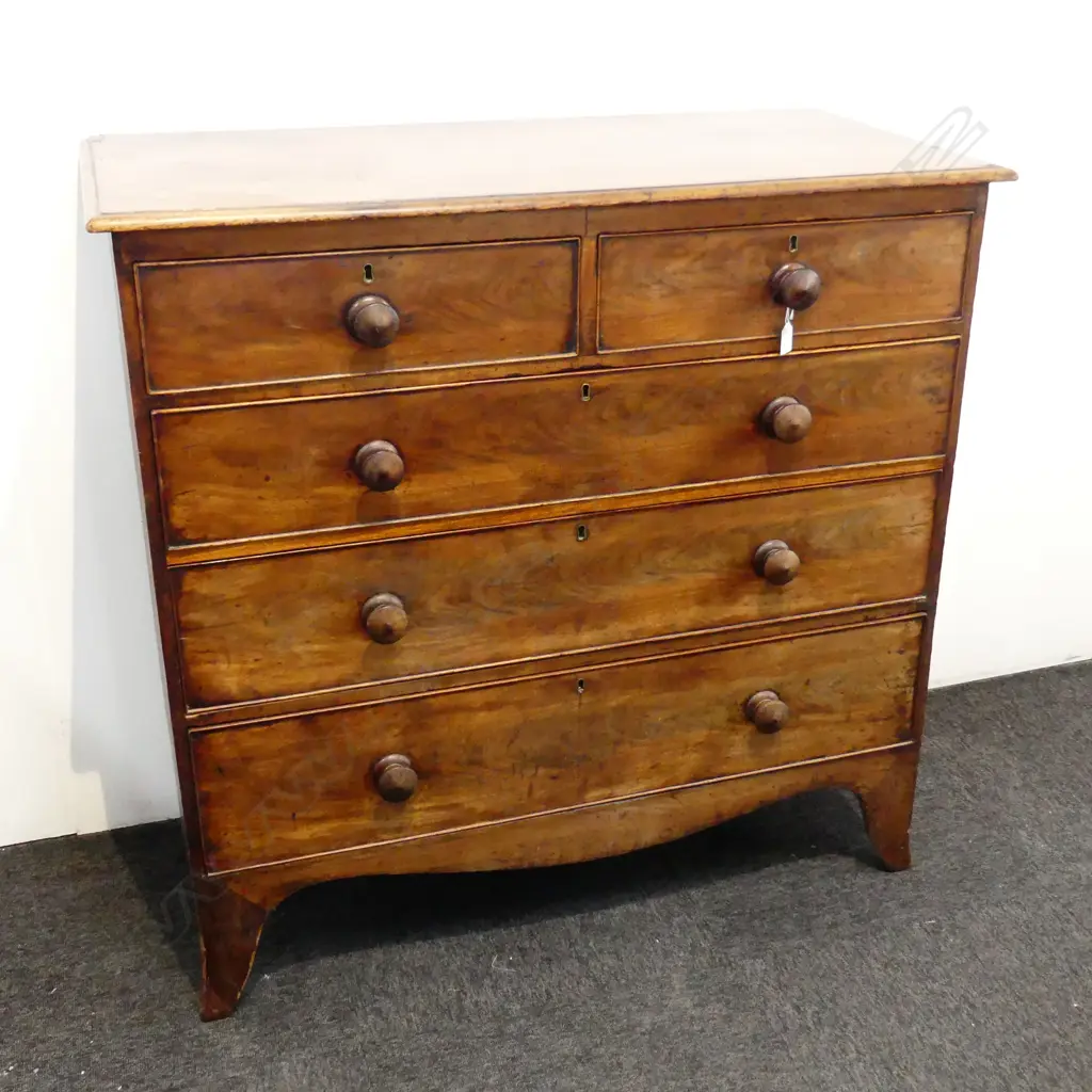 VICTORIAN MAHOGANY CHEST OF DRAWERS 1045x480x1025mm Image 1++