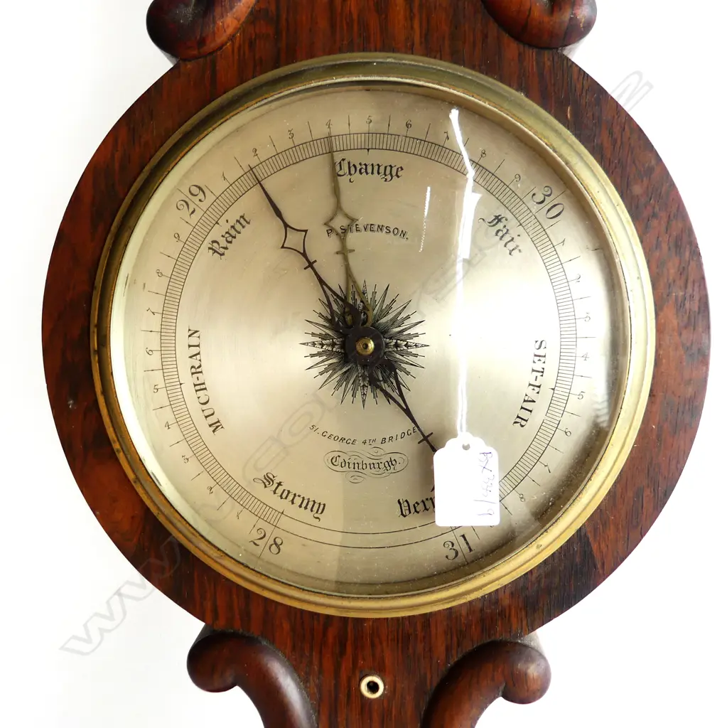 ANTIQUE BAROMETER - P. STEVENSON EDINBURGH H.920mm Image 1++